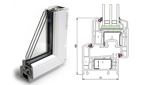 Балконный блок 1500 x 2200 - REHAU Delight-Design 40 мм Верея