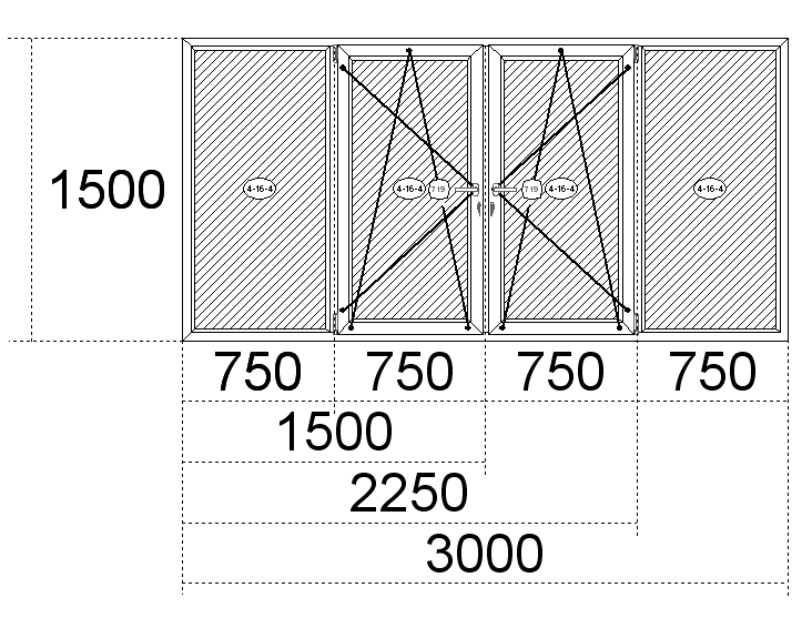 Стандартные окна ПВХ: размеры - высота и ширина Верея